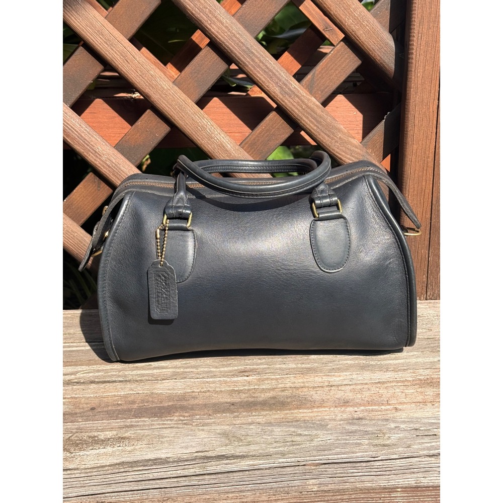 Coach Vintage Broadway Satchel Navy Blue Speedy Leather